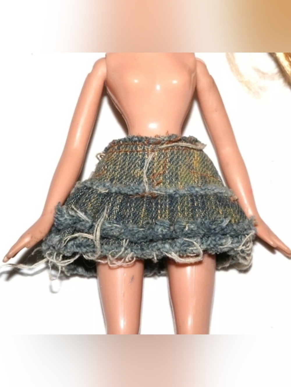 Bratz Wild Wild West denim skirt (MGA Entertainment) Clothes For Doll: no belt